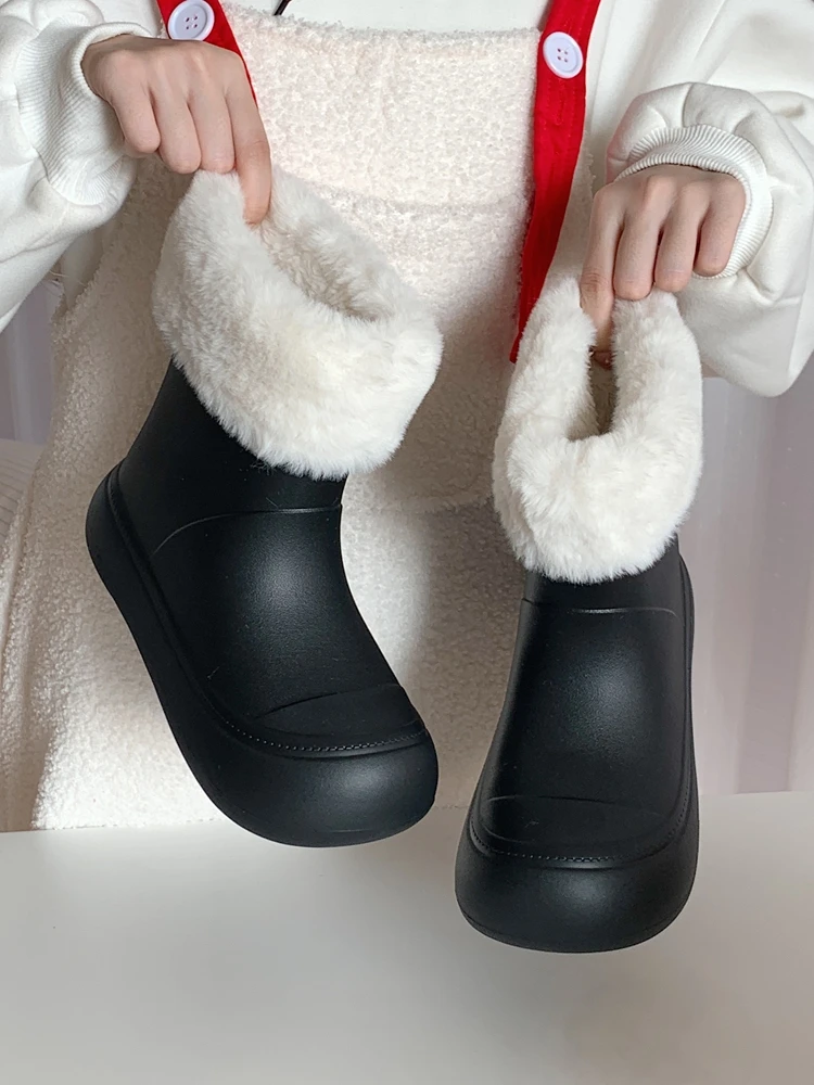 Winter Warm Fleece Lined Casual Outdoor Women's Snow Boots Short Tube Cotton Inner Material Anti-Slip Waterproof Low Heel
Winter Warm Fleece Lined Casual Outdoor Women's Snow Boots Short Tube Cotton Inner Material Anti-Slip Waterproof Low Heel