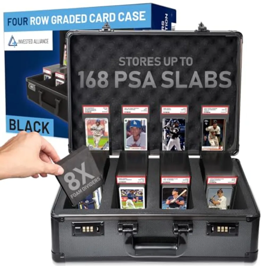 Premium 4 Row PSA Slab Case For Graded Cards 168 Graded Card Case Storage Box For PSA BGS SGC and More. Sports Baseball Footbal
Premium 4 Row PSA Slab Case For Graded Cards 168 Graded Card Case Storage Box For PSA BGS SGC and More. Sports Baseball Footbal