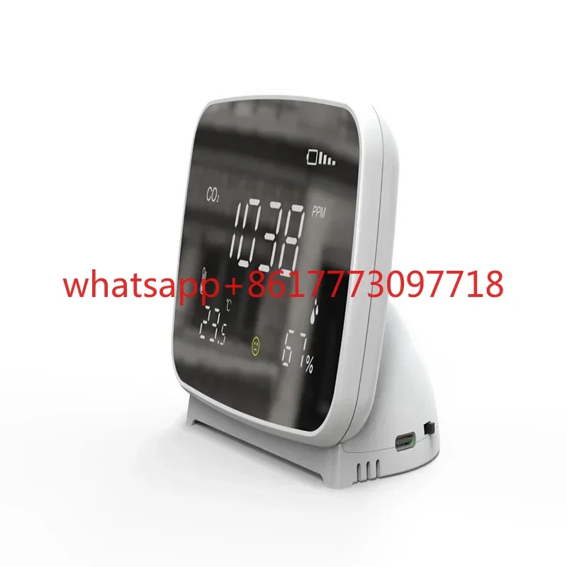 Monitor with Temperature and Humidity Classroom Office Workshop Air Quality Meter