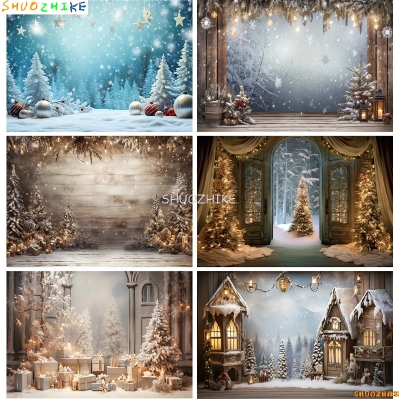 Christmas Tree With Gift Boxes Photography Backdrops Winter Snow Decorations Wooden Door Fireplace Room Background Props WR-08
Christmas Tree With Gift Boxes Photography Backdrops Winter Snow Decorations Wooden Door Fireplace Room Background Props WR-08