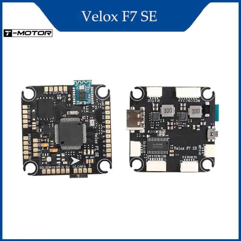 T-MOTOR Velox F7 SE Flight Control Wireless Bluetooth Dual BEC 128M Black Box Support HD/Analog VTV 12-27V(3-6S) For FPV RC
T-MOTOR Velox F7 SE Flight Control Wireless Bluetooth Dual BEC 128M Black Box Support HD/Analog VTV 12-27V(3-6S) For FPV RC