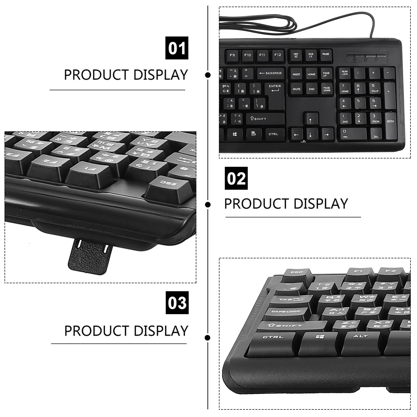 Wired USB Keyboard for Laptop Desktop with Zhuyin Characters Sturdy Build Engraved Keys No Latency Typing Experience Compact
Wired USB Keyboard for Laptop Desktop with Zhuyin Characters Sturdy Build Engraved Keys No Latency Typing Experience Compact