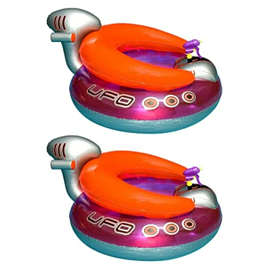 Beach ocean pool lake inflatable UFO spaceship float ride-on for kids, extra thick PVC, silver with neon green accents, constan
Beach ocean pool lake inflatable UFO spaceship float ride-on for kids, extra thick PVC, silver with neon green accents, constan
