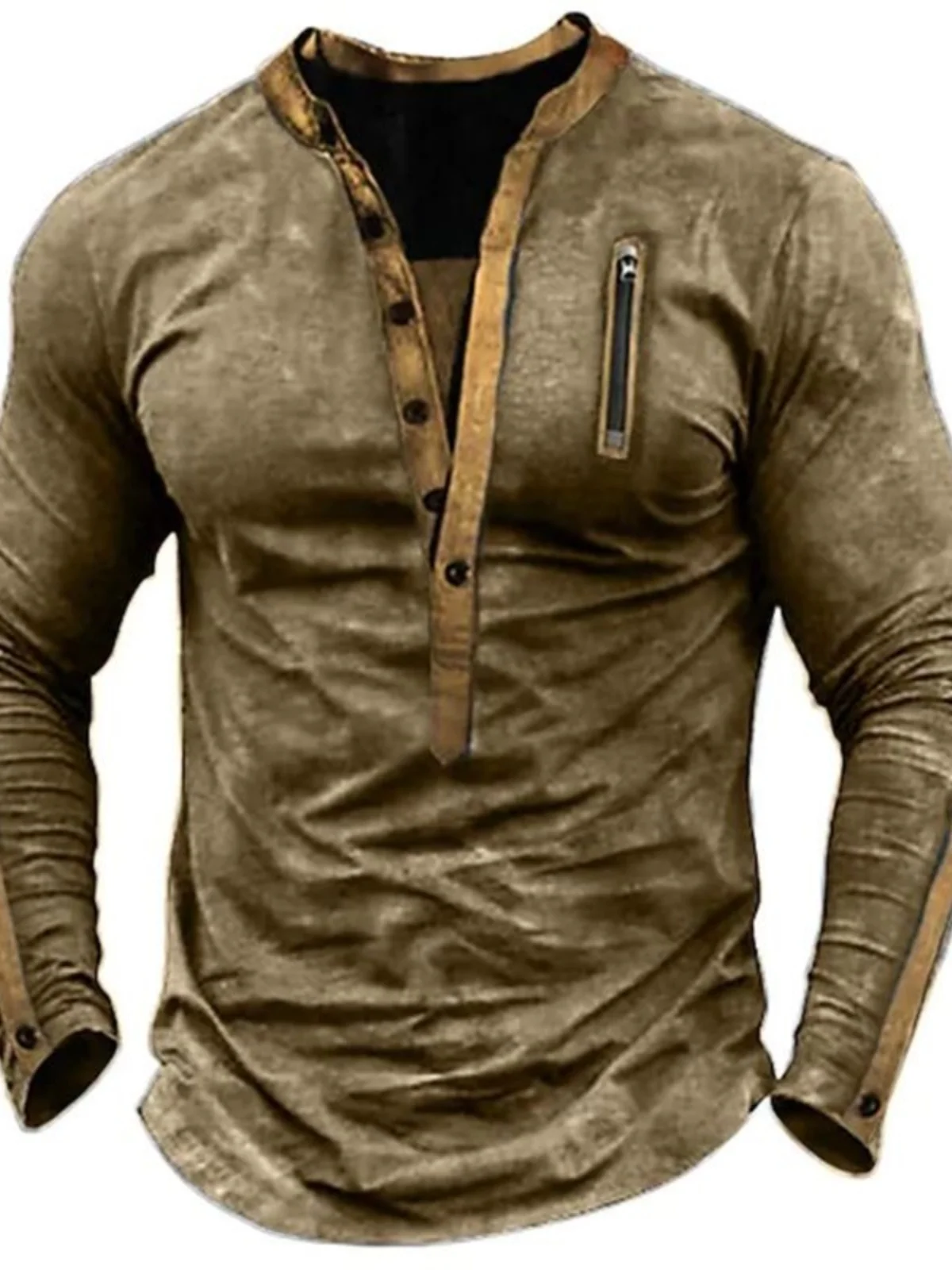 High-End Men's Outdoor Tactical Henry T-irt Contrast Color Loose Fit Faionable Sun Protection Long Sve V-Ne T-irt
High-End Men's Outdoor Tactical Henry T-irt Contrast Color Loose Fit Faionable Sun Protection Long Sve V-Ne T-irt