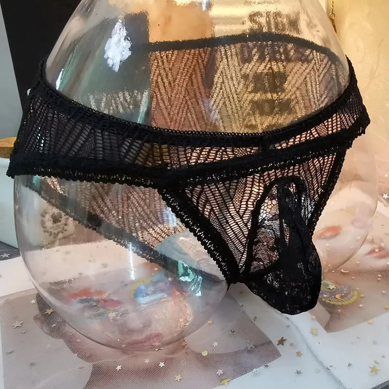Man's Black Lace Net Hole Sheer T-Briefs Slim Panties Live Show Sexy Costumes DJ Club Bar FKK Party Harajuku
Man's Black Lace Net Hole Sheer T-Briefs Slim Panties Live Show Sexy Costumes DJ Club Bar FKK Party Harajuku
