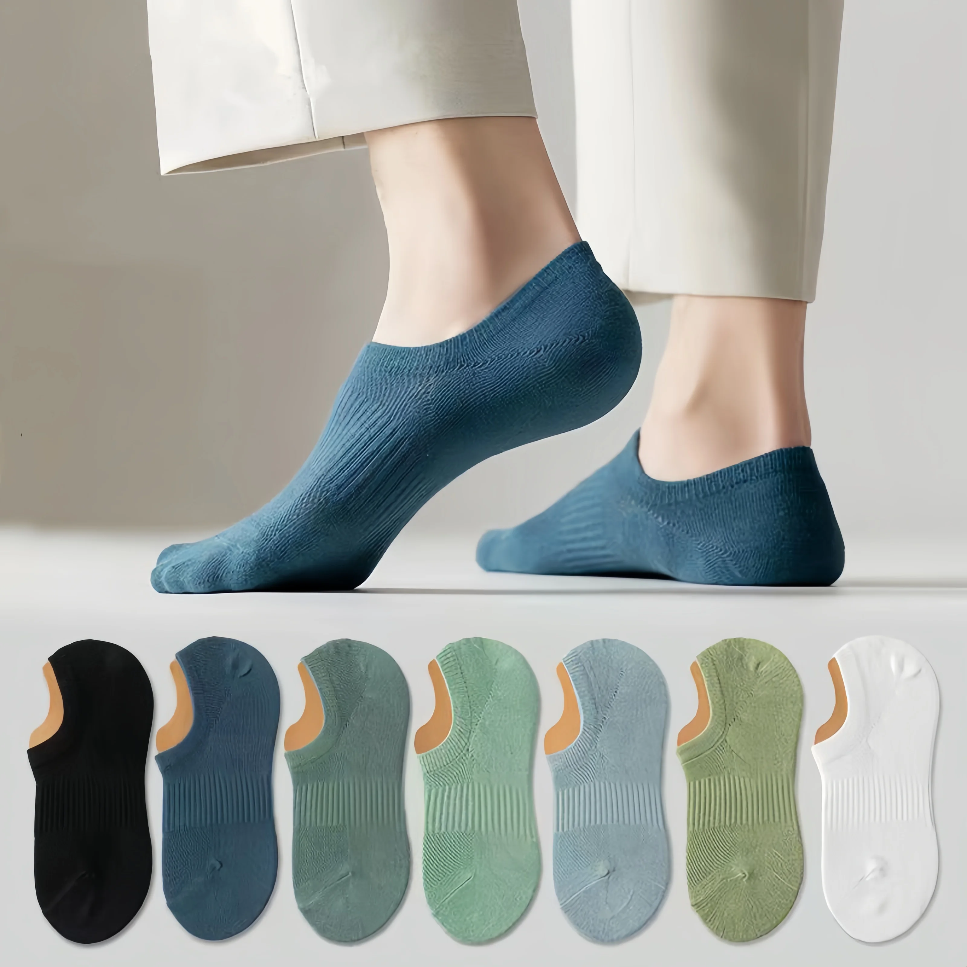 7 Pairs Men Summer Boat Socks Thin Cotton Green Odor-Resistant Breathable Moisture-Wicking Silicone Anti-Slip Invisible Socks
7 Pairs Men Summer Boat Socks Thin Cotton Green Odor-Resistant Breathable Moisture-Wicking Silicone Anti-Slip Invisible Socks