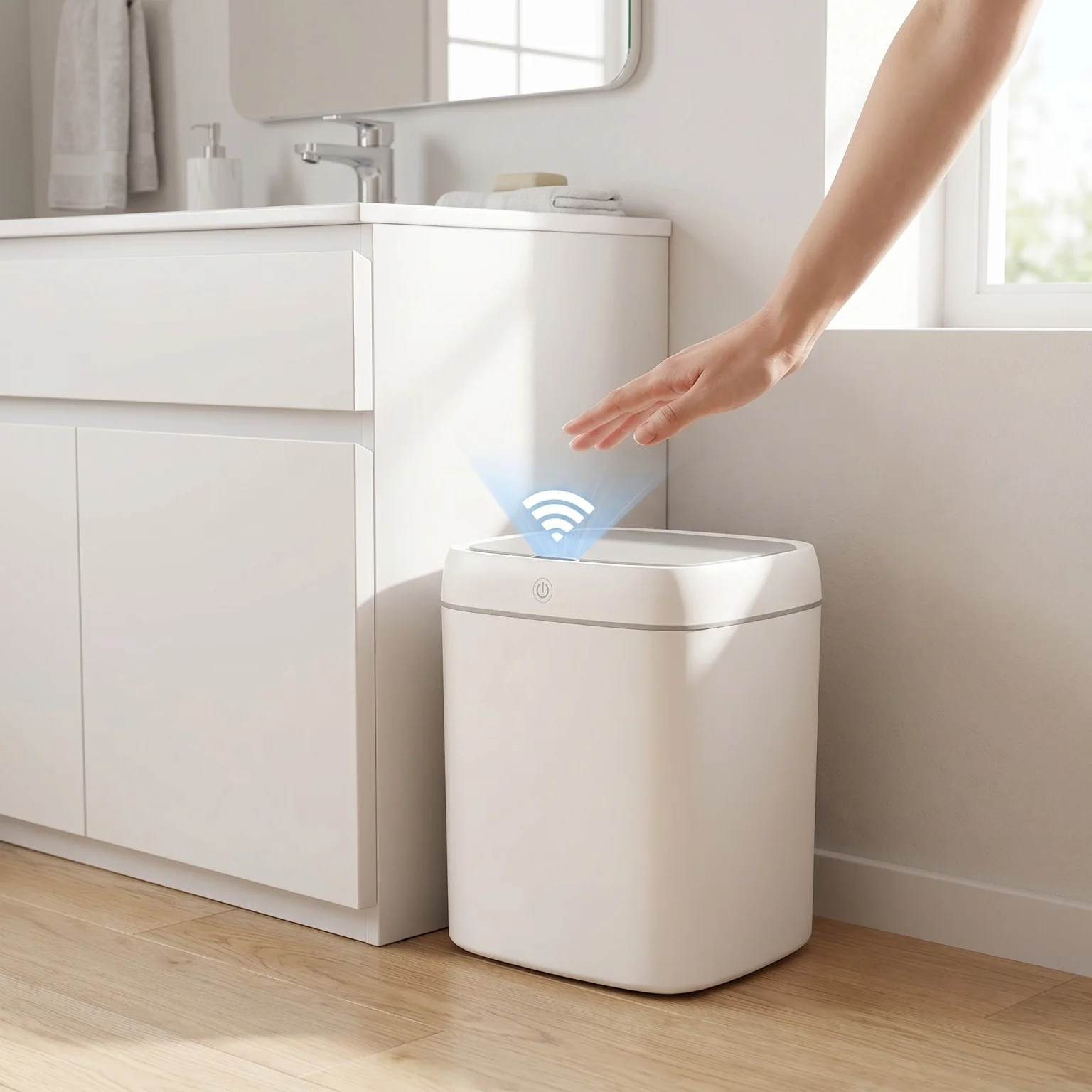 Automatic Trash Can with Lid, Motion Sensor Touchless Smart Trash Bin, USB Rechargeable Waterproof Waste Bin for Home Kitchen Bathroom Office
Automatic Trash Can with Lid, Motion Sensor Touchless Smart Trash Bin, USB Rechargeable Waterproof Waste Bin for Home Kitchen Bathroom Office