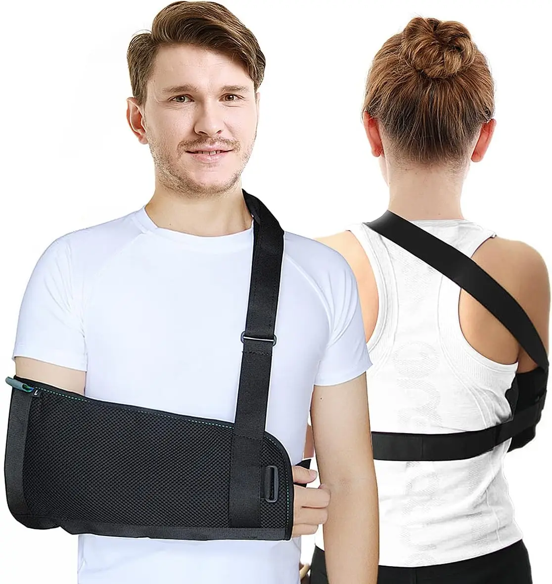 Arm Sling Shoulder Immobilizer with Back Belt for Men & Women, Left and Right Arm, Lightweight Rotator Cuff Support for Elbow Wrist Injury (Size M)
Arm Sling Shoulder Immobilizer with Back Belt for Men & Women, Left and Right Arm, Lightweight Rotator Cuff Support for Elbow Wrist Injury (Size M)