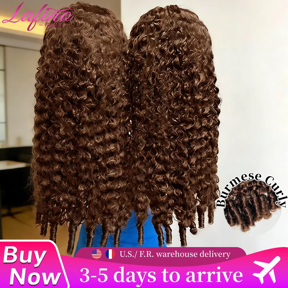 Lafino Wig #4Chocolate Brown Burmese Curly Wigs 13x6 Hd Lace Frontal Wig Pixie Curly 13x4 Lace Frontal Human Hair Wigs For Women
Lafino Wig #4Chocolate Brown Burmese Curly Wigs 13x6 Hd Lace Frontal Wig Pixie Curly 13x4 Lace Frontal Human Hair Wigs For Women