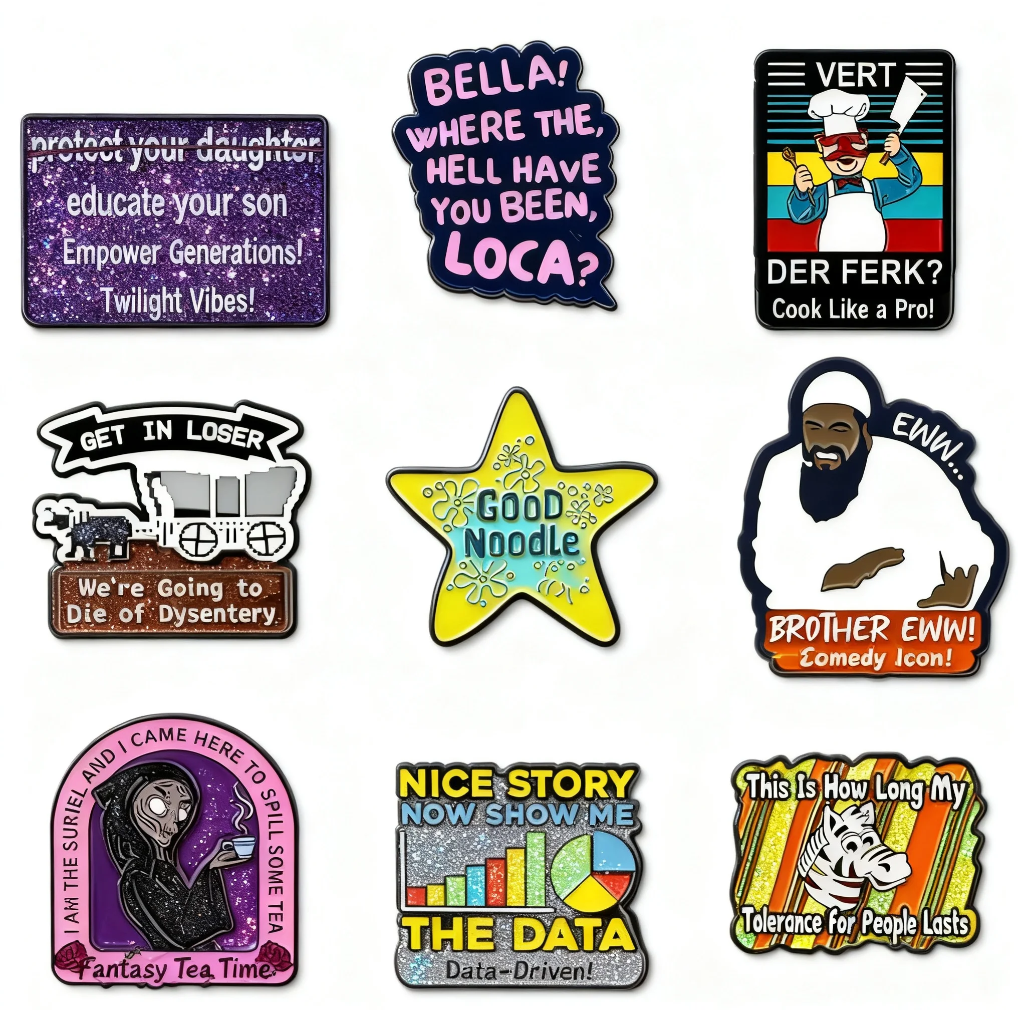 Witch Chef Zebra Loser Theme Brooch Pin Badge Alloy Clothing Backpack Accessories Jewelry Decoration
Witch Chef Zebra Loser Theme Brooch Pin Badge Alloy Clothing Backpack Accessories Jewelry Decoration