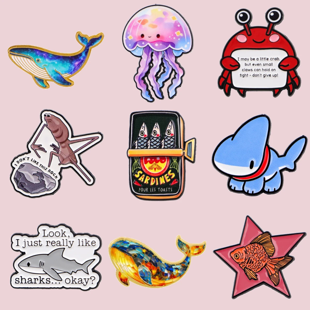Ocean Themed Enamelled Brooches Marine Life Shark Whale Lapel Pins Badge on Backpack Costume Accessories Fashion Jewelry Gift
Ocean Themed Enamelled Brooches Marine Life Shark Whale Lapel Pins Badge on Backpack Costume Accessories Fashion Jewelry Gift