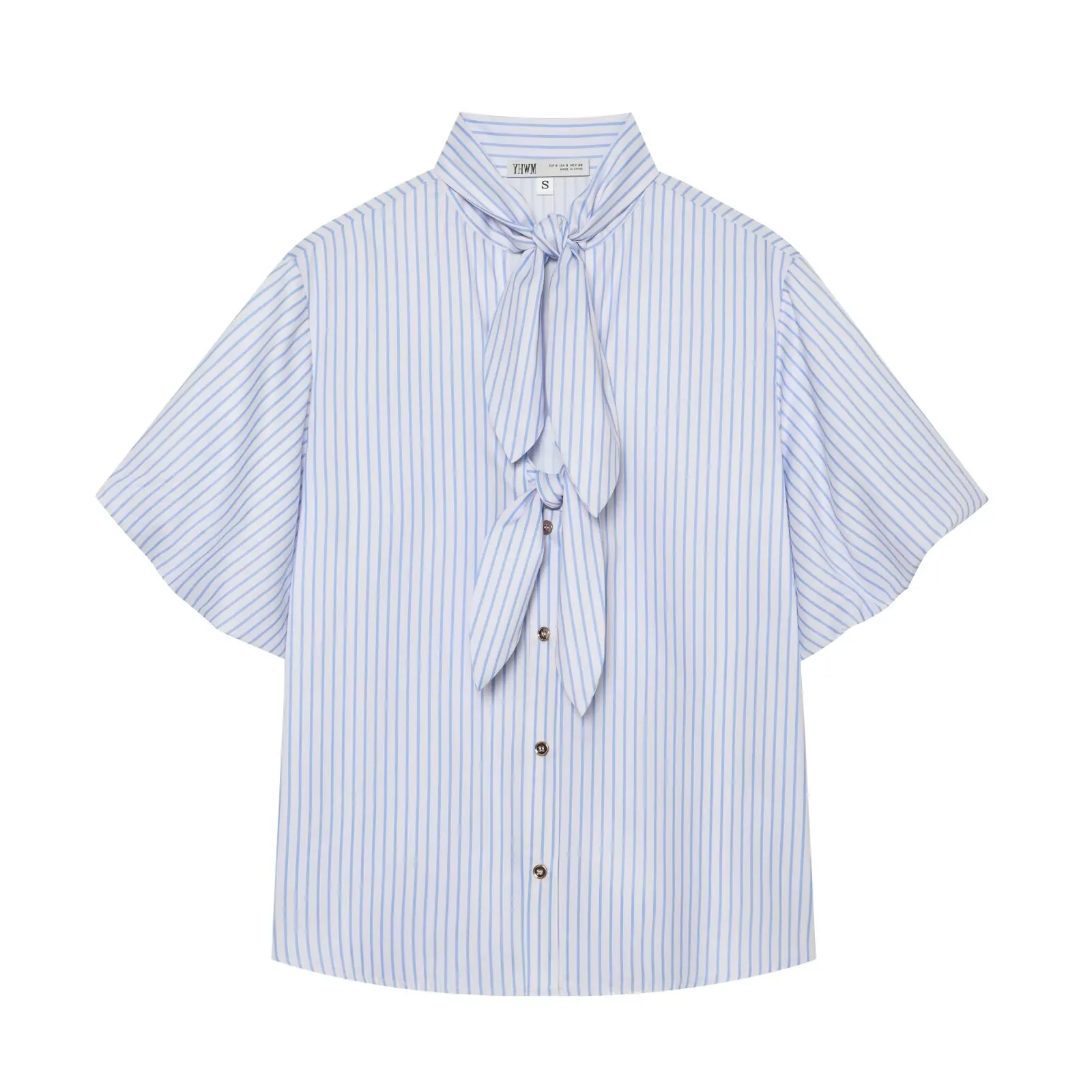 Willshela Women Fashion Blue Striped Single Breasted Blouse Vintage Bow Collar Short Sleeves Female Chic Lady Shirts
Willshela Women Fashion Blue Striped Single Breasted Blouse Vintage Bow Collar Short Sleeves Female Chic Lady Shirts