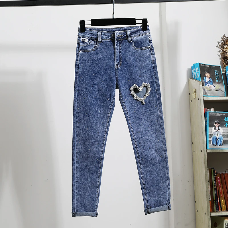 Black Jeans Fashion Stretch Cropped Pants Female 2025 Spring and Summer New Hollow Heavy Industry Beads Skinny Jeans for Women
Black Jeans Fashion Stretch Cropped Pants Female 2025 Spring and Summer New Hollow Heavy Industry Beads Skinny Jeans for Women