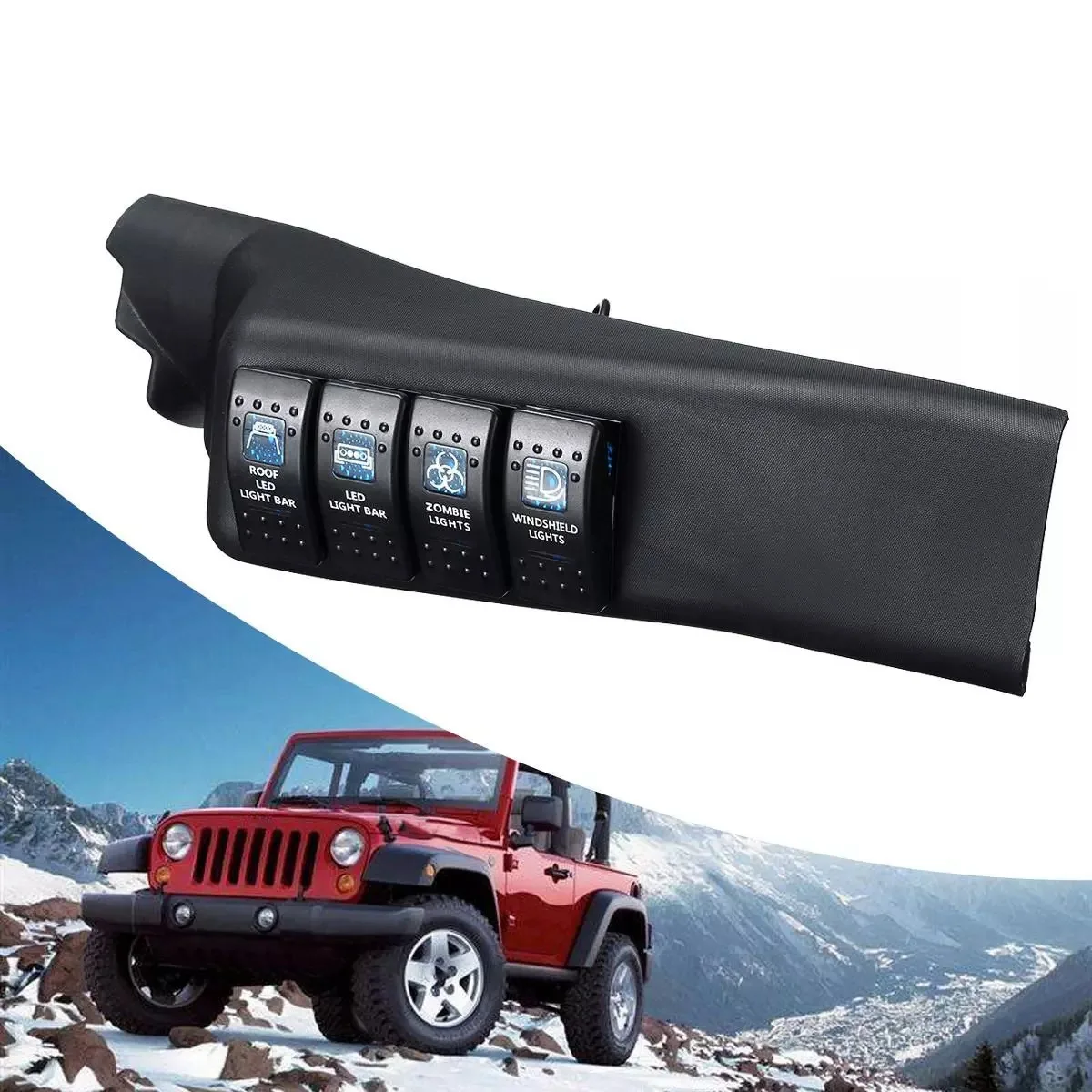 Синяя панель переключателя стойки A, комплект 4 детской левой ручки для Jeep Wrangler 11-18 JK
Синяя панель переключателя стойки A, комплект 4 детской левой ручки для Jeep Wrangler 11-18 JK