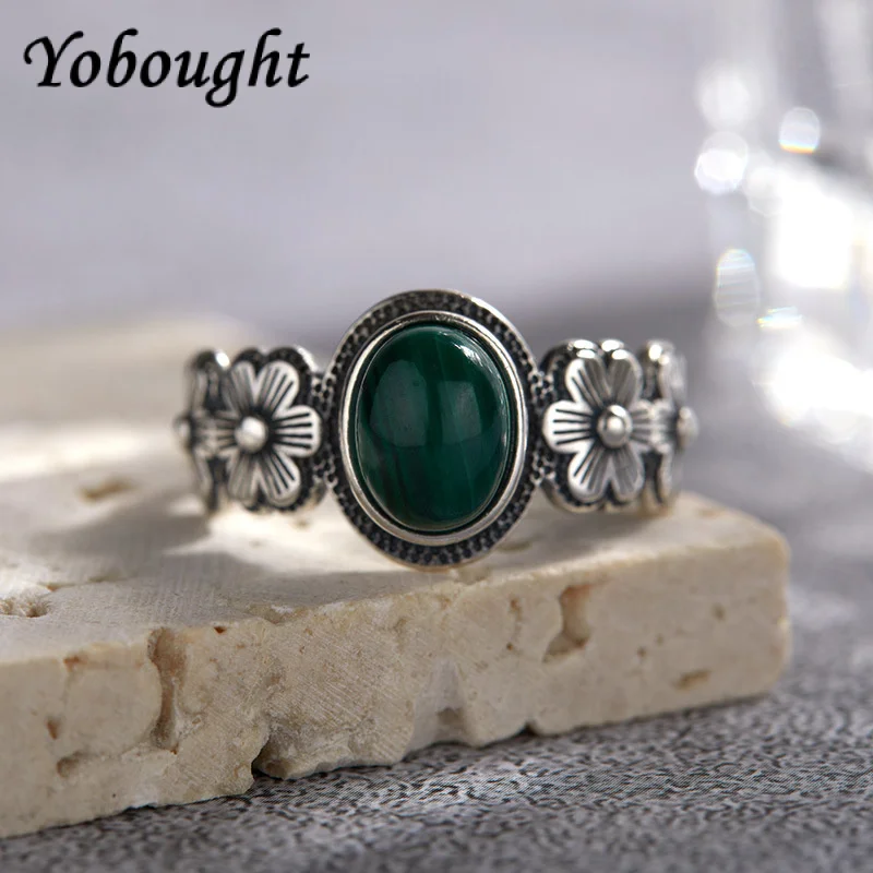 New s925 Pure Silver Inlaid With Natural Peacock Stone Ring Women's Retro Personality Thai Silver Jewelry Gift
New s925 Pure Silver Inlaid With Natural Peacock Stone Ring Women's Retro Personality Thai Silver Jewelry Gift