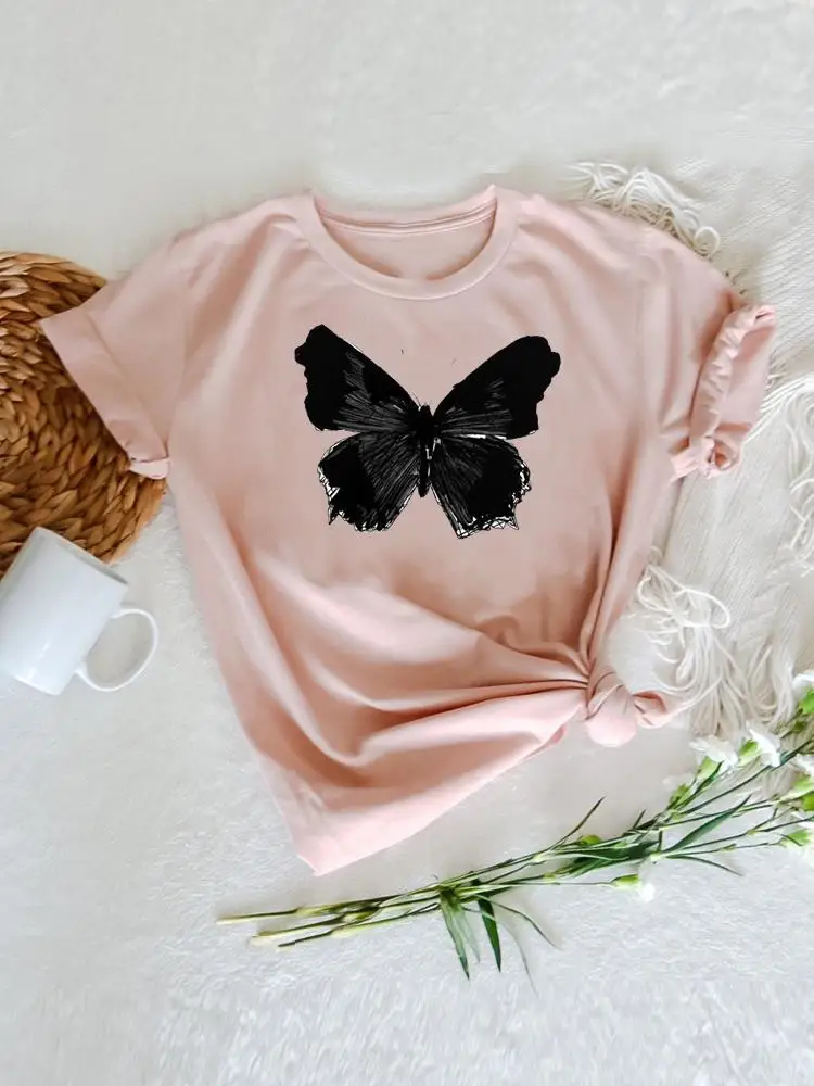 Watercolor Butterfly Cartoon Women Fashion Summer Graphic Tee Print Cartoon Shirt Female Short Sleeve T Top Clothing T-shirts
Watercolor Butterfly Cartoon Women Fashion Summer Graphic Tee Print Cartoon Shirt Female Short Sleeve T Top Clothing T-shirts