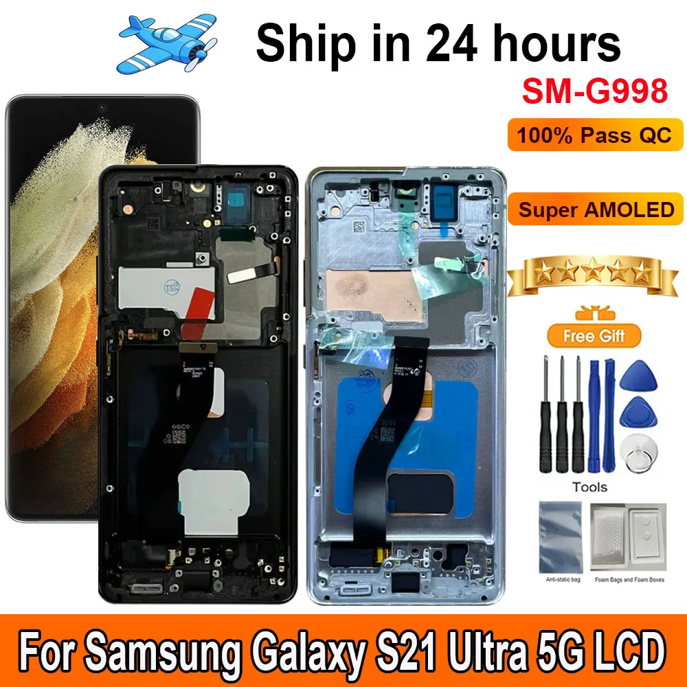 6.78‘‘AMOLED For Samsung Galaxy S21 Ultra 5G LCD Display Touch Screen With Frame Display Replacement Support S Pen Fingerprint
6.78‘‘AMOLED For Samsung Galaxy S21 Ultra 5G LCD Display Touch Screen With Frame Display Replacement Support S Pen Fingerprint