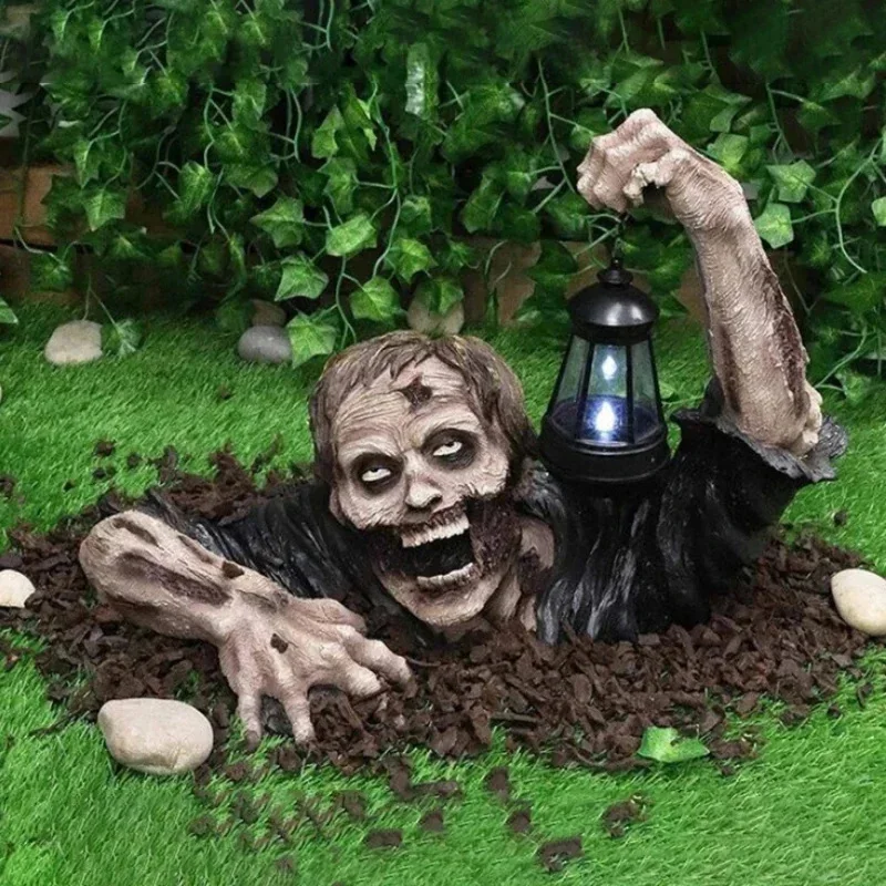 Horror Zombie Lantern Resin Zombie Sculpture Zombie Statue With Solar Led Lantern Hideous Resin Zombie Garden Gnomes Statue
Horror Zombie Lantern Resin Zombie Sculpture Zombie Statue With Solar Led Lantern Hideous Resin Zombie Garden Gnomes Statue