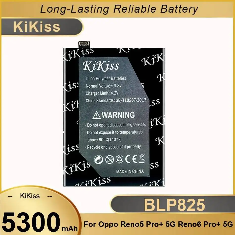Аккумулятор мобильного телефона 5300 мАч для Oppo Reno 5 6 Pro Plus 5G, надежная замена BLP825
Аккумулятор мобильного телефона 5300 мАч для Oppo Reno 5 6 Pro Plus 5G, надежная замена BLP825