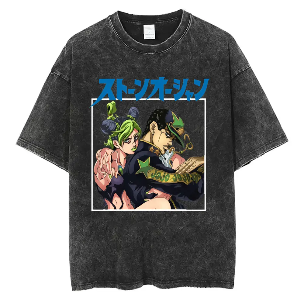 Washed Vintage Anime JoJo's Bizarre Adventure Graphic T-shirt Men Women Manga Fashion Trend Tshirt Male Casual Oversized T Shirt
Washed Vintage Anime JoJo's Bizarre Adventure Graphic T-shirt Men Women Manga Fashion Trend Tshirt Male Casual Oversized T Shirt