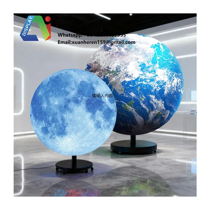 HD360° Viewing Special LED Display Flight Case Packing P1.9 Diameter 0.53m Indoor Sphere Ball Led Display Screen for museum
HD360° Viewing Special LED Display Flight Case Packing P1.9 Diameter 0.53m Indoor Sphere Ball Led Display Screen for museum