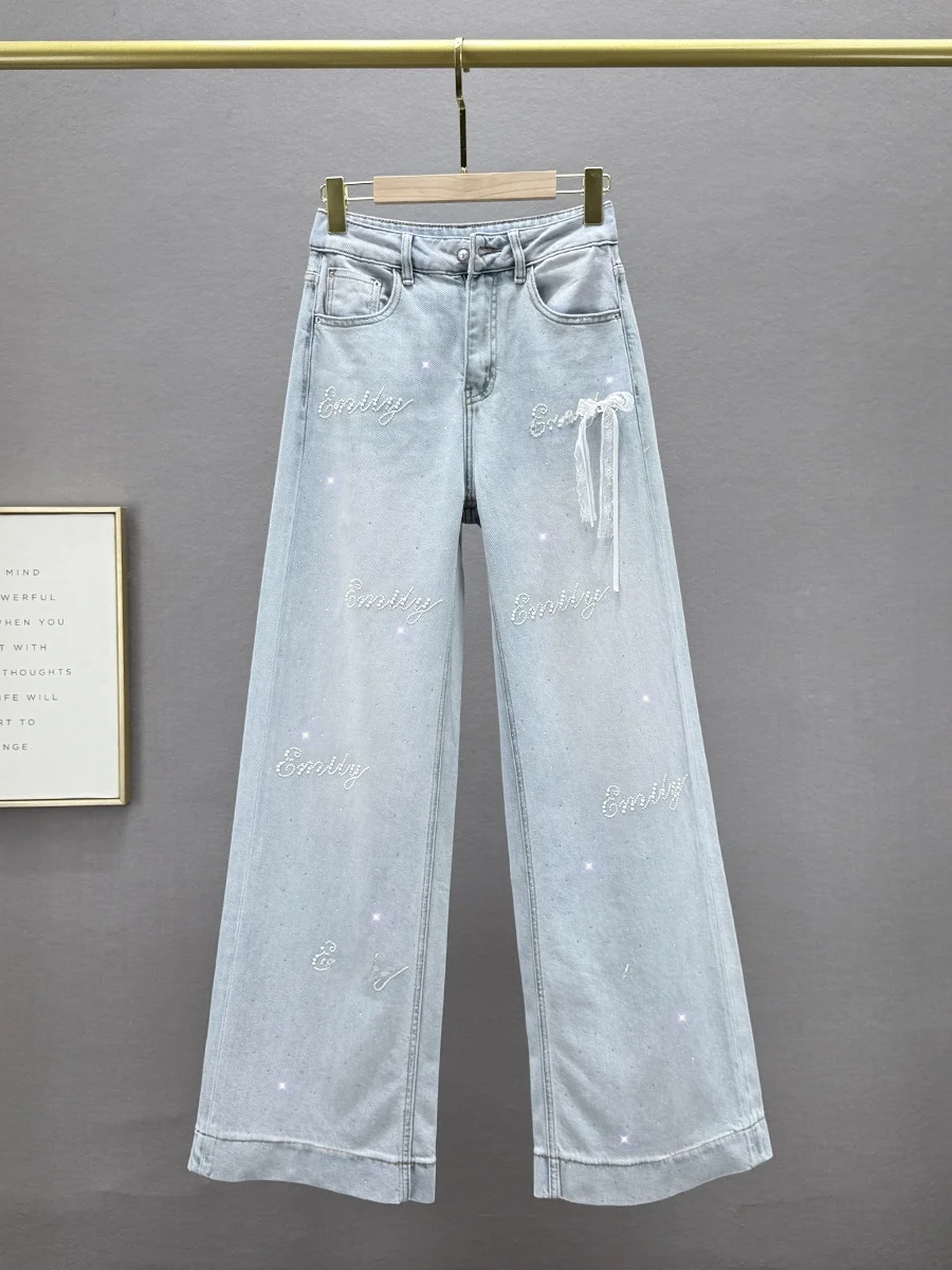 High Waist Wide Leg Jeans Women's Spring New Sle Loose Slimming Ins European Goods Iron Drill Floor-Length Pants
High Waist Wide Leg Jeans Women's Spring New Sle Loose Slimming Ins European Goods Iron Drill Floor-Length Pants