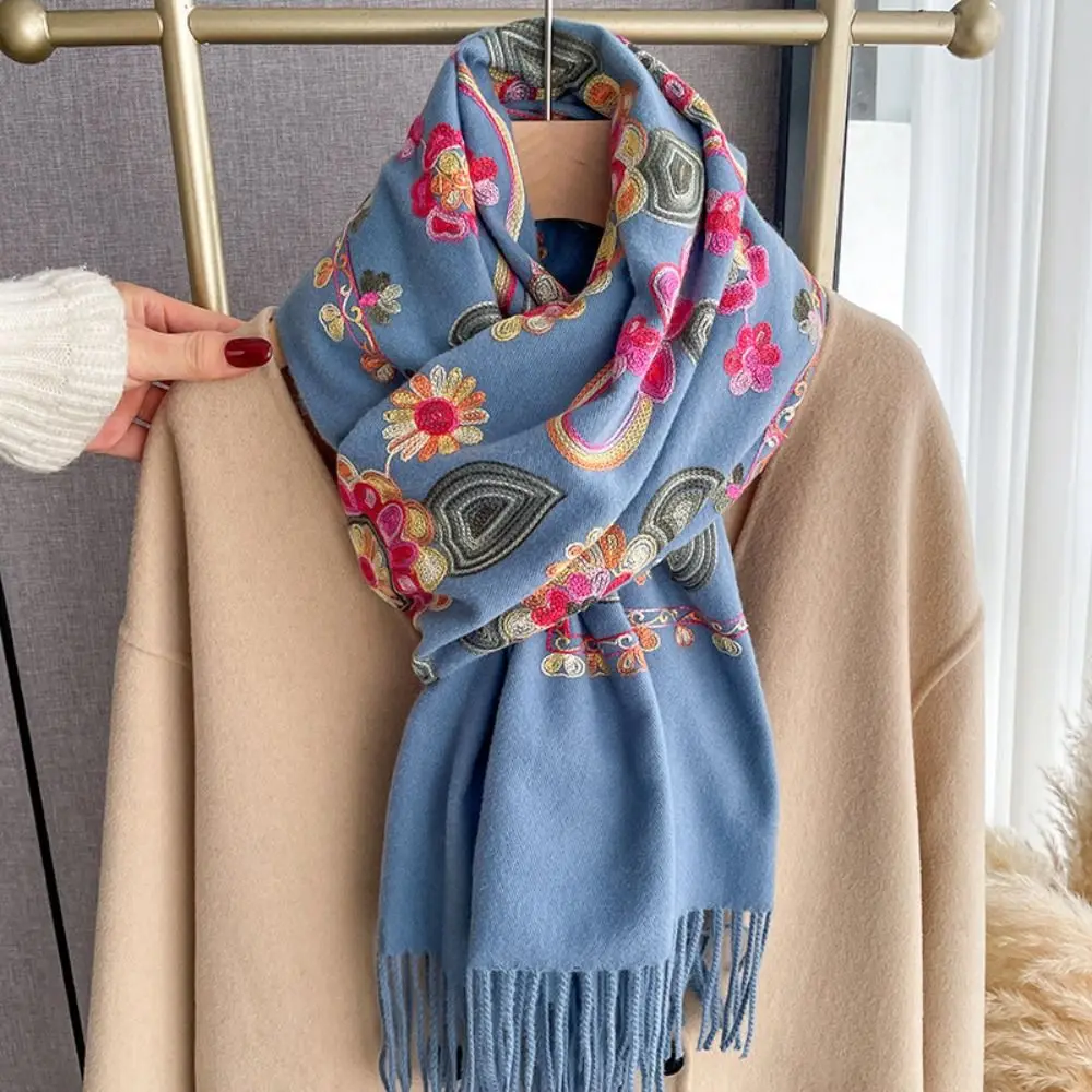 Cashmere Feel Women Scarf Warm Texture Ethnic Style Floral Embroidered Shawl Embroider Flower Breathable Warm Shawl
Cashmere Feel Women Scarf Warm Texture Ethnic Style Floral Embroidered Shawl Embroider Flower Breathable Warm Shawl