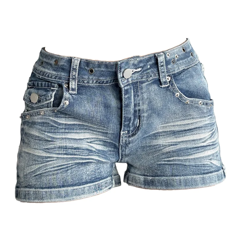 Women's Blue Striped Denim Shorts Y2K Harajuku High Street Aesthetic Fashion 2000S Style Sexy Retro Jeans Shorts Clothing 2025 
Women's Blue Striped Denim Shorts Y2K Harajuku High Street Aesthetic Fashion 2000S Style Sexy Retro Jeans Shorts Clothing 2025