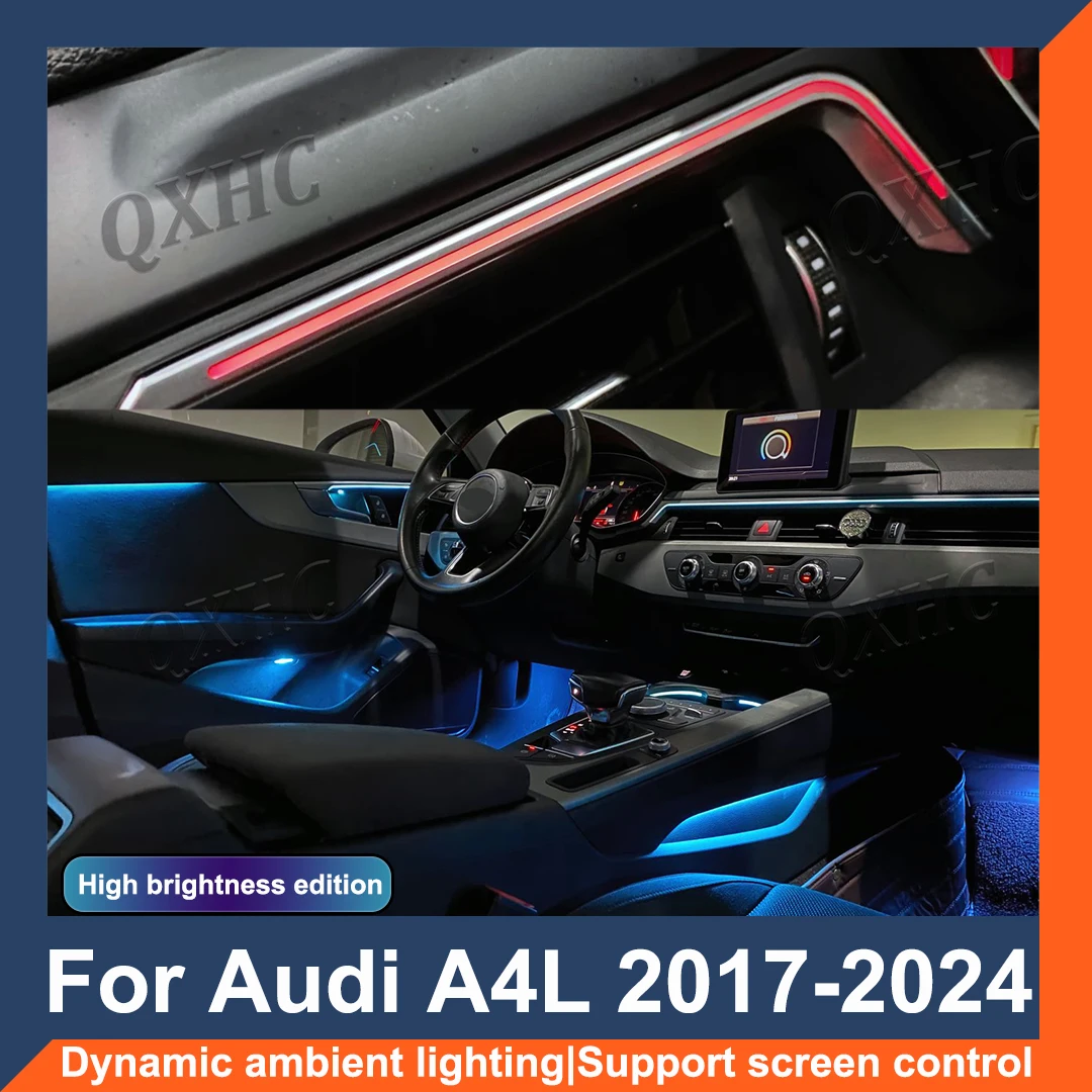 Для Audi A4L 17-24, издание высокой яркости, модифицированный атмосферный светильник, 32-цветный экран, управление атмосферным светом
Для Audi A4L 17-24, издание высокой яркости, модифицированный атмосферный светильник, 32-цветный экран, управление атмосферным светом