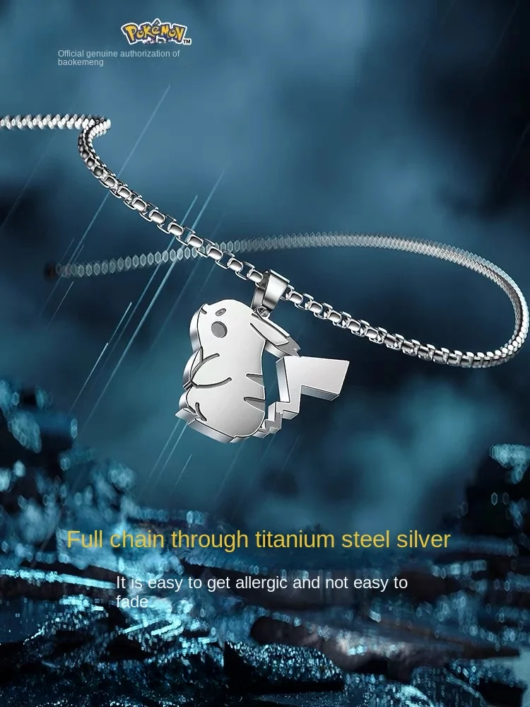 New Pokemon Pikachu Necklace Men's Titanium Steel Pendant Trendy Niche Cartoon Necklace Accessories Genuine Gifts for Boys
New Pokemon Pikachu Necklace Men's Titanium Steel Pendant Trendy Niche Cartoon Necklace Accessories Genuine Gifts for Boys
