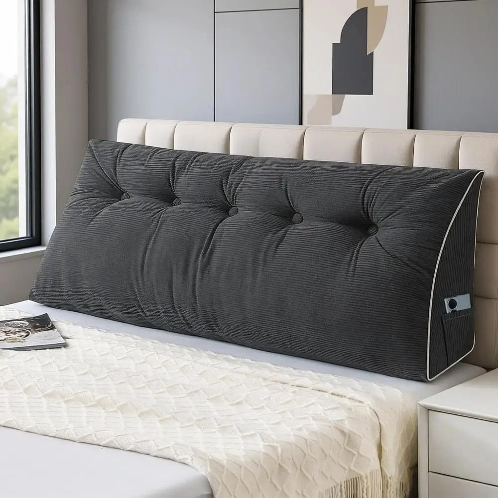 Ergonomic Wedge Pillow for Bed, Adjustable Back Support with Removable Washable Cover, Grey
Ergonomic Wedge Pillow for Bed, Adjustable Back Support with Removable Washable Cover, Grey