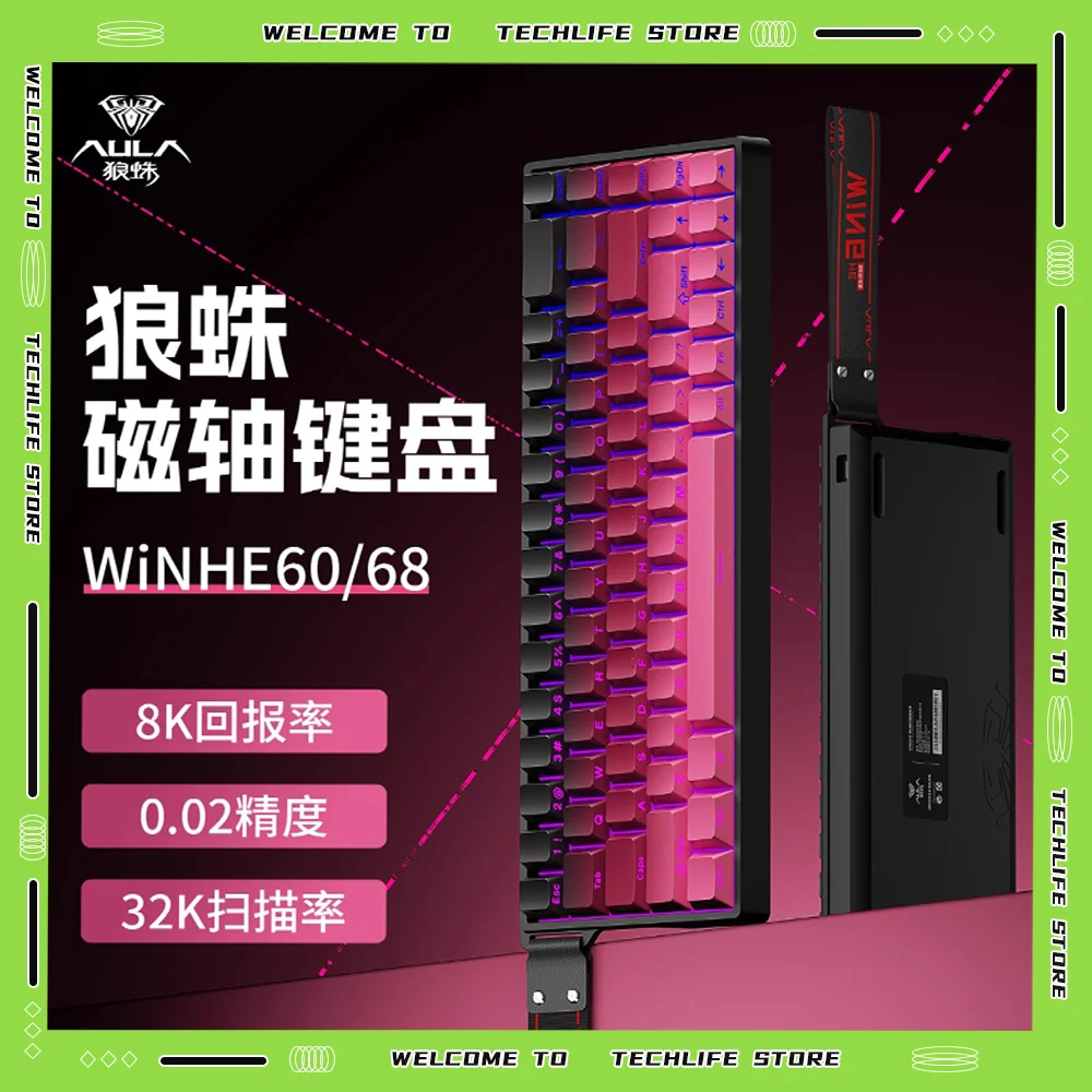 Aula Win60 He Wireless Mechanical Gaming Keyboard Tri Mode Hot Swappable Responsive 2 4G BT USB PC Laptop Gamer Peripherals
Aula Win60 He Wireless Mechanical Gaming Keyboard Tri Mode Hot Swappable Responsive 2 4G BT USB PC Laptop Gamer Peripherals