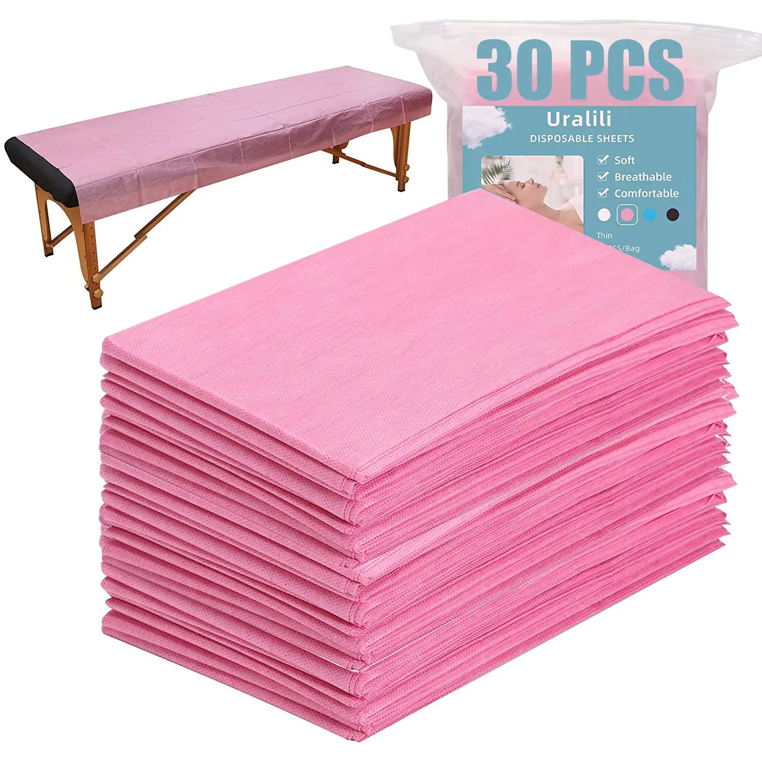 30Pcs Massage Table Sheets Disposable Non Woven Spa Bed Cover Breathable Polypropylene Fabric 31"" X 70"" Thin, Not Waterproof
30Pcs Massage Table Sheets Disposable Non Woven Spa Bed Cover Breathable Polypropylene Fabric 31"" X 70"" Thin, Not Waterproof
