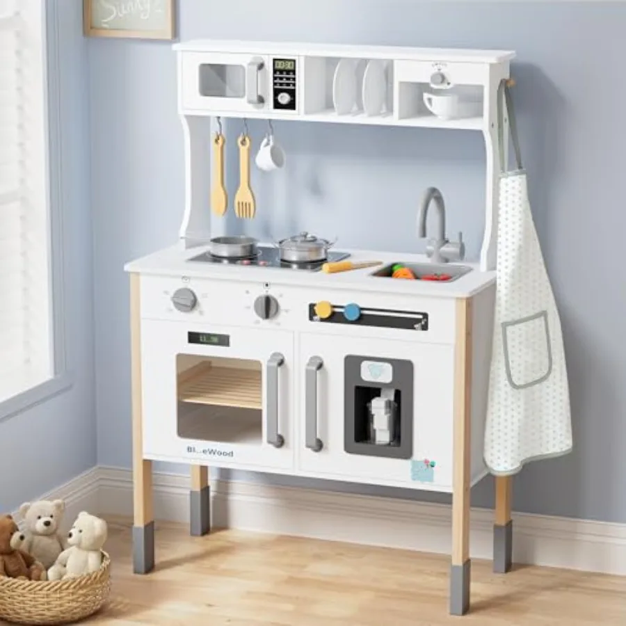 Play Kitchen for Toddlers - Wooden Chef Pretend Play Kitchen Set Toy Kitchen with 18 Pcs Toy Food Cookware Accessories for Ages
Play Kitchen for Toddlers - Wooden Chef Pretend Play Kitchen Set Toy Kitchen with 18 Pcs Toy Food Cookware Accessories for Ages