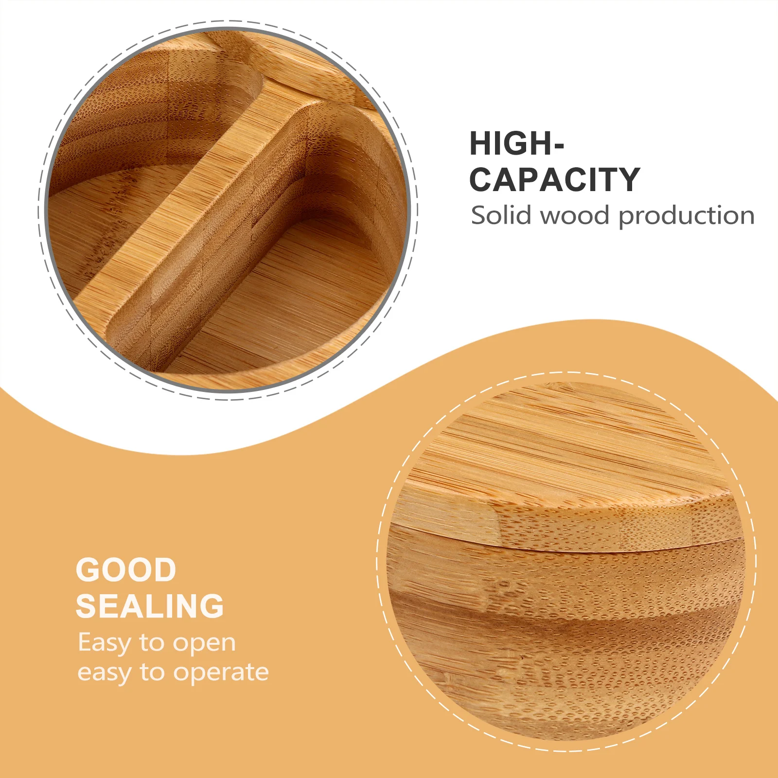 Bamboo Double Grid Round Spice Jar Carbonized Kitchen Storage Container Practical Jar
Bamboo Double Grid Round Spice Jar Carbonized Kitchen Storage Container Practical Jar