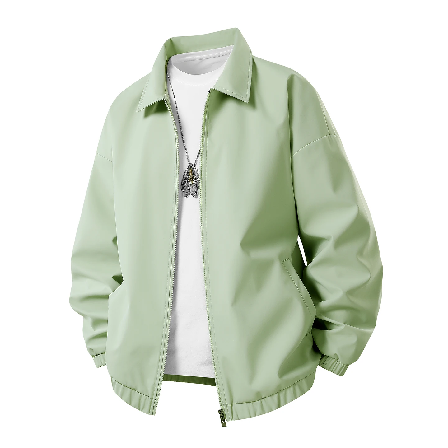 Loose Fit Long Sve Casual Jaet for Men Spring Autumn Thin Pure Color Commute Faionable Urban Sle Zipper Closure
Loose Fit Long Sve Casual Jaet for Men Spring Autumn Thin Pure Color Commute Faionable Urban Sle Zipper Closure