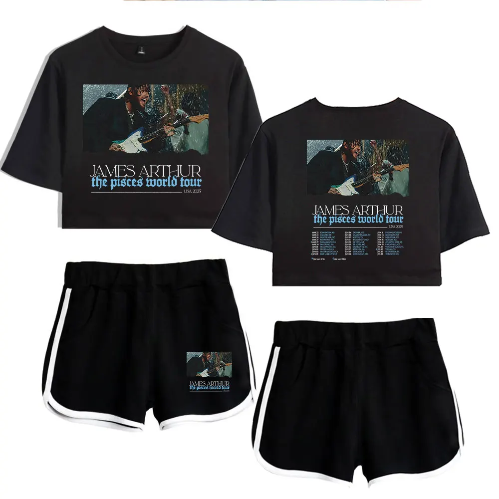 James Arthur The Pisces World Tour Merch Crop Top Shorts Set Female Navel Tee Short Sleeve Streetwear Women's T-shirts
James Arthur The Pisces World Tour Merch Crop Top Shorts Set Female Navel Tee Short Sleeve Streetwear Women's T-shirts