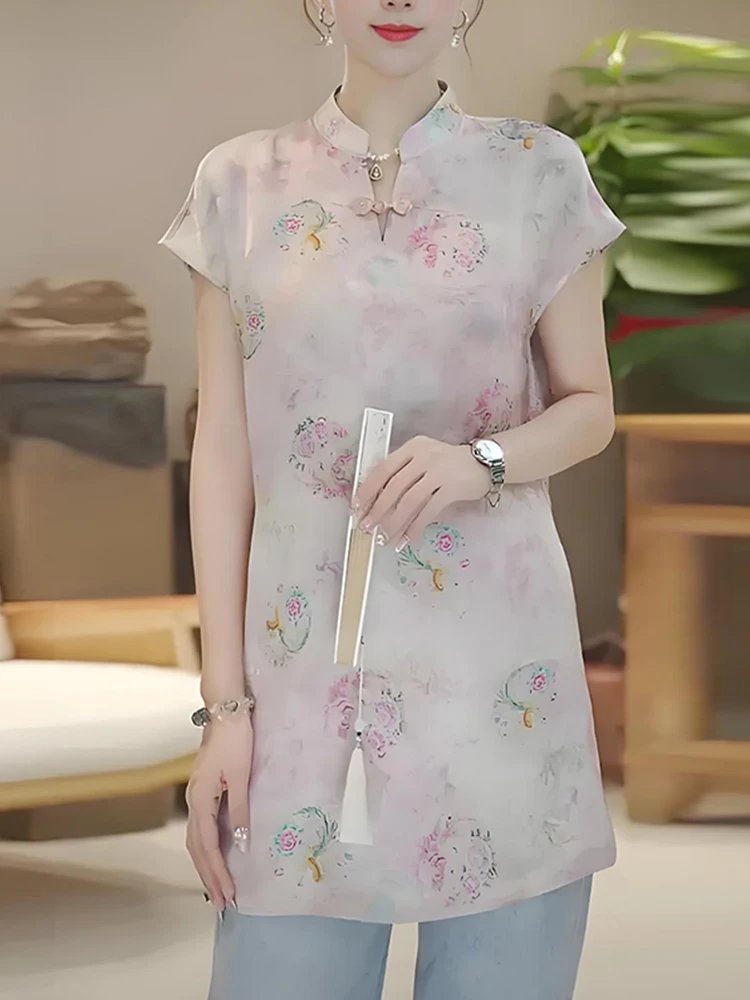 New Chinese Sle Button up irt Women's Loose Faionable Summer Flag Dr irt Vintage Ele Agel Trendy Top
New Chinese Sle Button up irt Women's Loose Faionable Summer Flag Dr irt Vintage Ele Agel Trendy Top