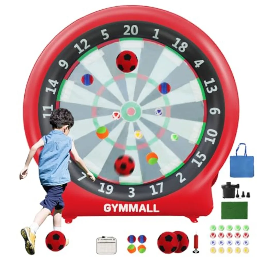 Giant Dart Board Iatable with Pump, Outdoor and Indoor Soccer Sport Kick Dartboard for and Adults, Waterproof Darts Board Yard
Giant Dart Board Iatable with Pump, Outdoor and Indoor Soccer Sport Kick Dartboard for and Adults, Waterproof Darts Board Yard