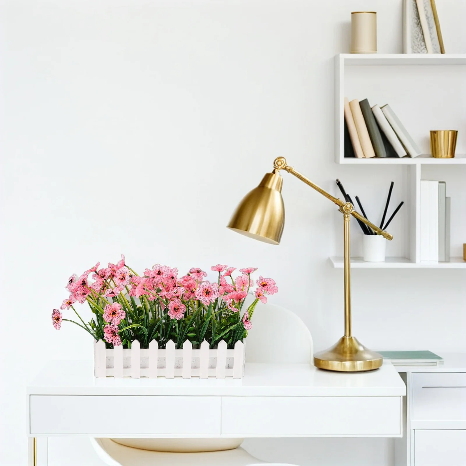 Artificial Flowers Decoration Realistic Design Low Maintenance Fence Style Violet Centerpieces Wooden Picket Fence Decor Faux
Artificial Flowers Decoration Realistic Design Low Maintenance Fence Style Violet Centerpieces Wooden Picket Fence Decor Faux