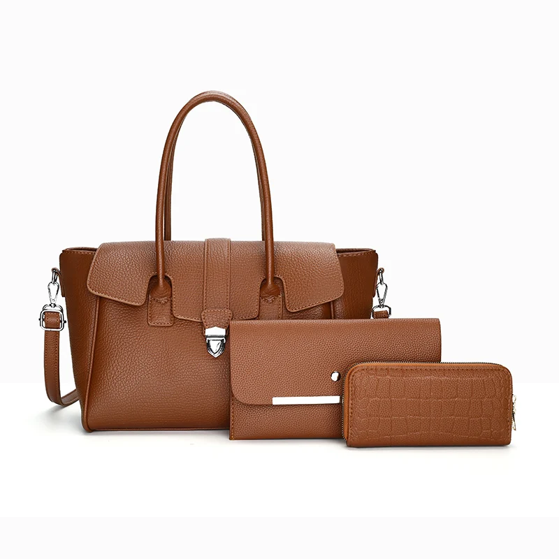 3Pcs/Set Shoulder Bag Ladies High Capacity PU Leather Crossbody Bags for Women Vintage Lock Handbags and Wallet Purse Female Sac
3Pcs/Set Shoulder Bag Ladies High Capacity PU Leather Crossbody Bags for Women Vintage Lock Handbags and Wallet Purse Female Sac