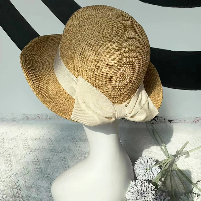 2025 Spring Summer Elegant Bow Sun Hats for Women Foldable Trave Straw Hat Panama Wide Brim Curlable Edge Anti Uv Beach Lady Cap
2025 Spring Summer Elegant Bow Sun Hats for Women Foldable Trave Straw Hat Panama Wide Brim Curlable Edge Anti Uv Beach Lady Cap