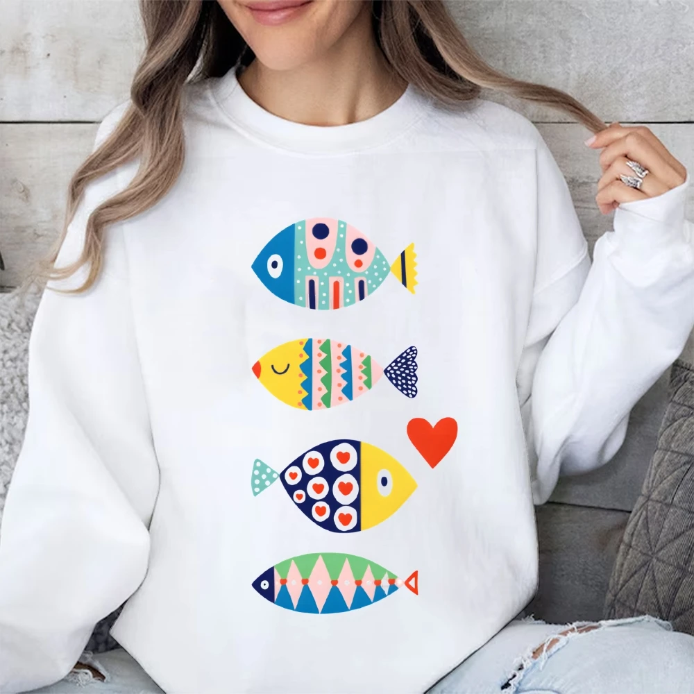 Colorful Fish Sweatshirt Print Soft Casual Graphic Clothes Trendy Pet Unique Design Sweatshirt Fun Y2k Playful Style Sweatshirt
Colorful Fish Sweatshirt Print Soft Casual Graphic Clothes Trendy Pet Unique Design Sweatshirt Fun Y2k Playful Style Sweatshirt
