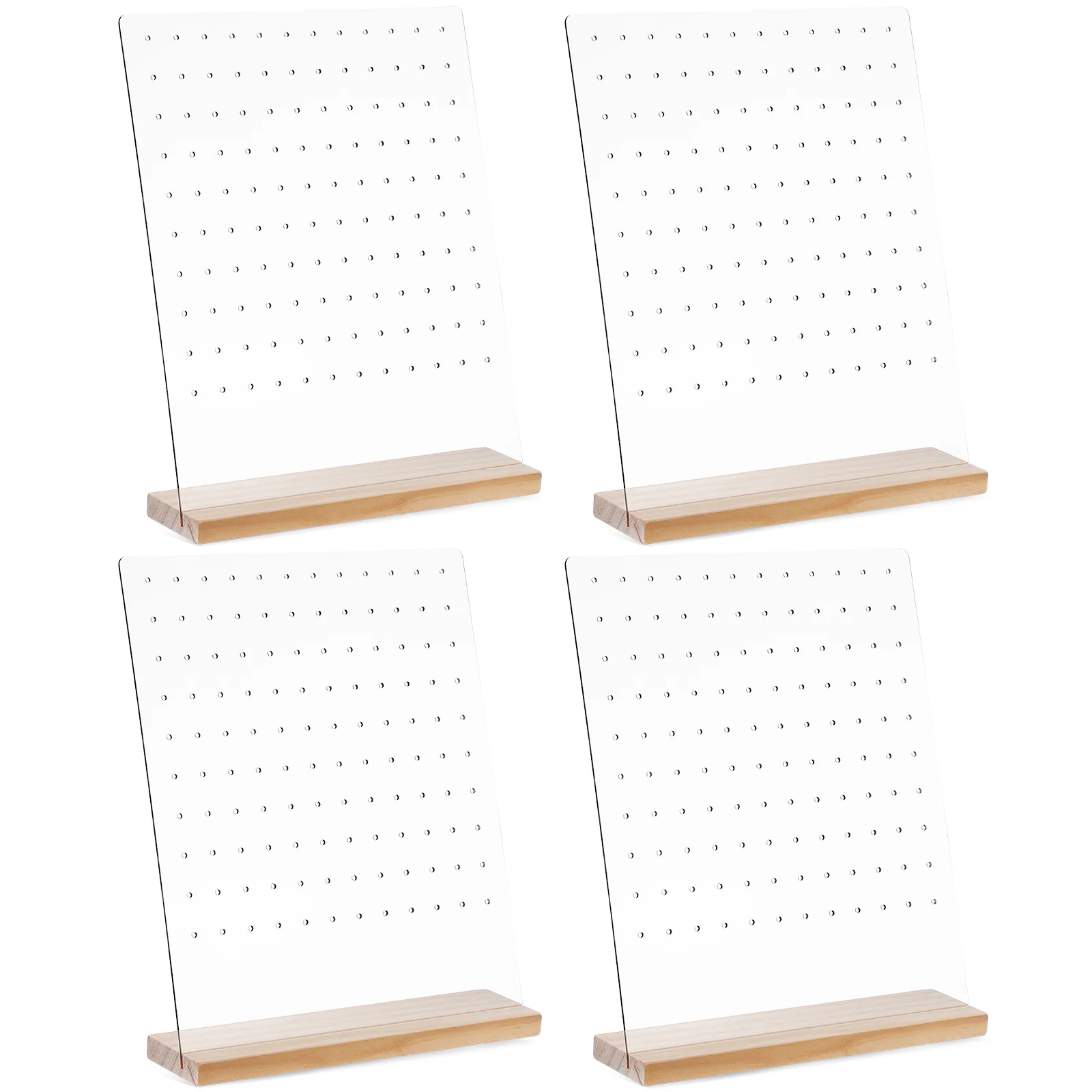 4 Pcs Clear Acrylic Earrings Holder Detachable Wood Base 120 Holes Studs Display Jewelry ganizer Storage Rack Home Store
4 Pcs Clear Acrylic Earrings Holder Detachable Wood Base 120 Holes Studs Display Jewelry ganizer Storage Rack Home Store