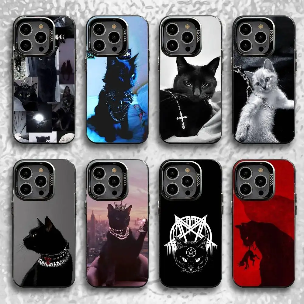 Gothic Black Cat Cross Phone Case For iPhone 16,15,14,13,12,11,Pro,Max,Plus,Mini,SE Black Candy Matte Shockproof Cover
Gothic Black Cat Cross Phone Case For iPhone 16,15,14,13,12,11,Pro,Max,Plus,Mini,SE Black Candy Matte Shockproof Cover