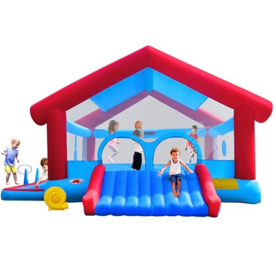 Inflatable Bounce House with Blower, Large Shade Tent Bouncy Castle, 17.9ft L x 14.8ft W x 9.8ft H, Jumping Castle for 6 Ages 3
Inflatable Bounce House with Blower, Large Shade Tent Bouncy Castle, 17.9ft L x 14.8ft W x 9.8ft H, Jumping Castle for 6 Ages 3
