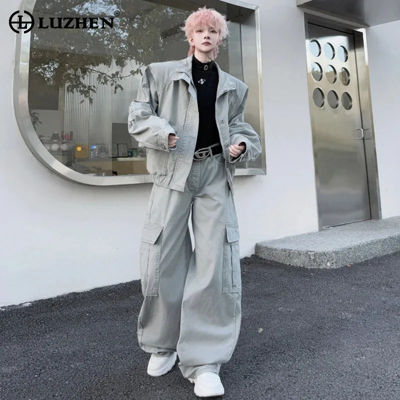 LUZHEN, новые широкие свободные брюки 2025 года, прямые повседневные весенние брюки, мужское уличное однотонное пальто, стильные комплекты из двух предметов, одежда JY5492
LUZHEN, новые широкие свободные брюки 2025 года, прямые повседневные весенние брюки, мужское уличное однотонное пальто, стильные комплекты из двух предметов, одежда JY5492