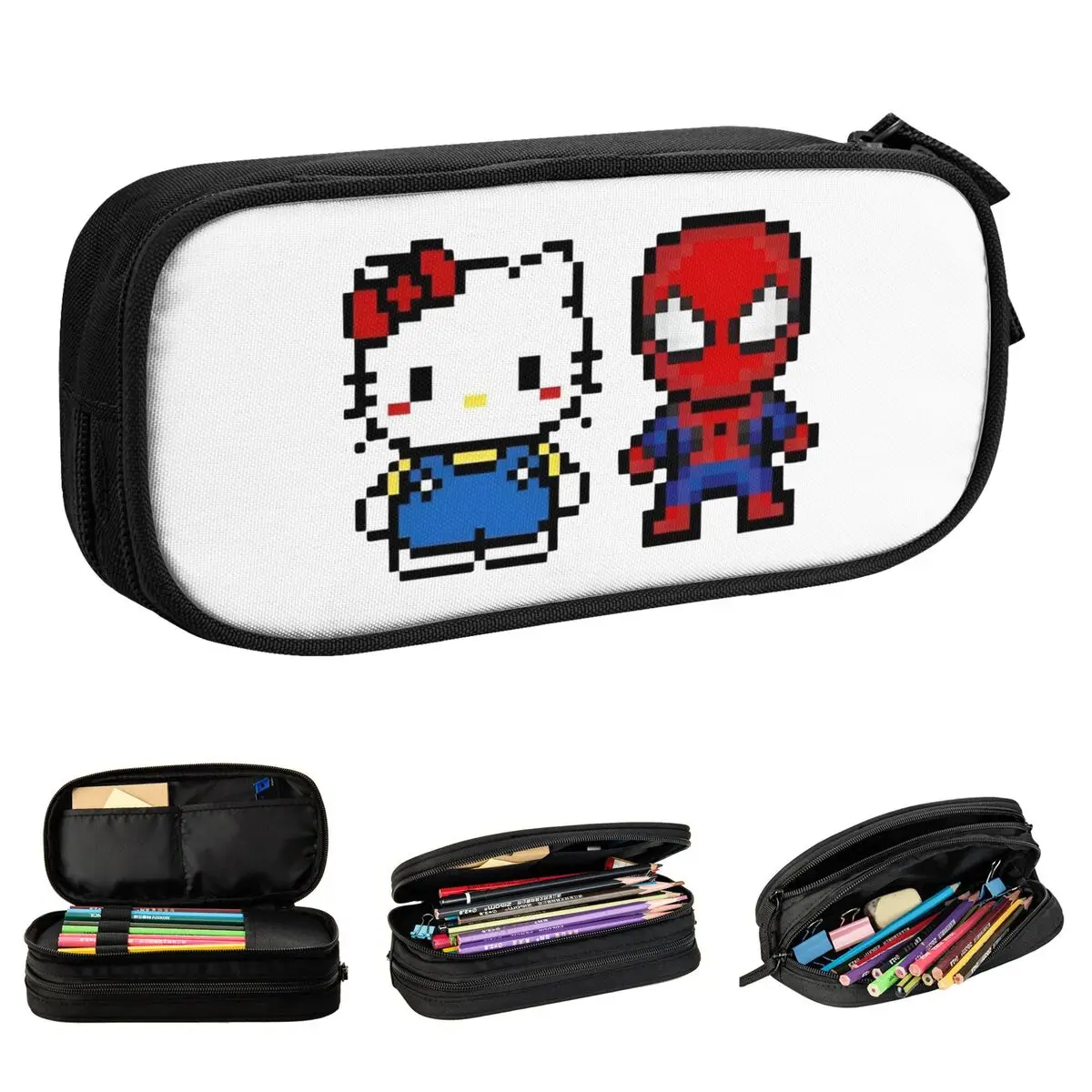 Пенал «Hello Kitty» с Человеком-пауком, забавная сумка для ручек для девочек и мальчиков, большие школьные принадлежности для хранения, пенал на молнии
Пенал «Hello Kitty» с Человеком-пауком, забавная сумка для ручек для девочек и мальчиков, большие школьные принадлежности для хранения, пенал на молнии