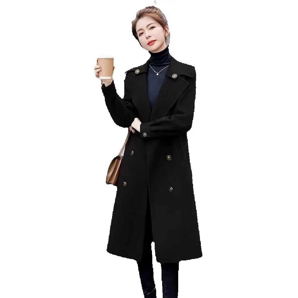 Cashmere Coat Women's Autumn And Winter 2024 New Fashion Temperament Long Slim Korean Double-sided Woolen Coat.
Cashmere Coat Women's Autumn And Winter 2024 New Fashion Temperament Long Slim Korean Double-sided Woolen Coat.