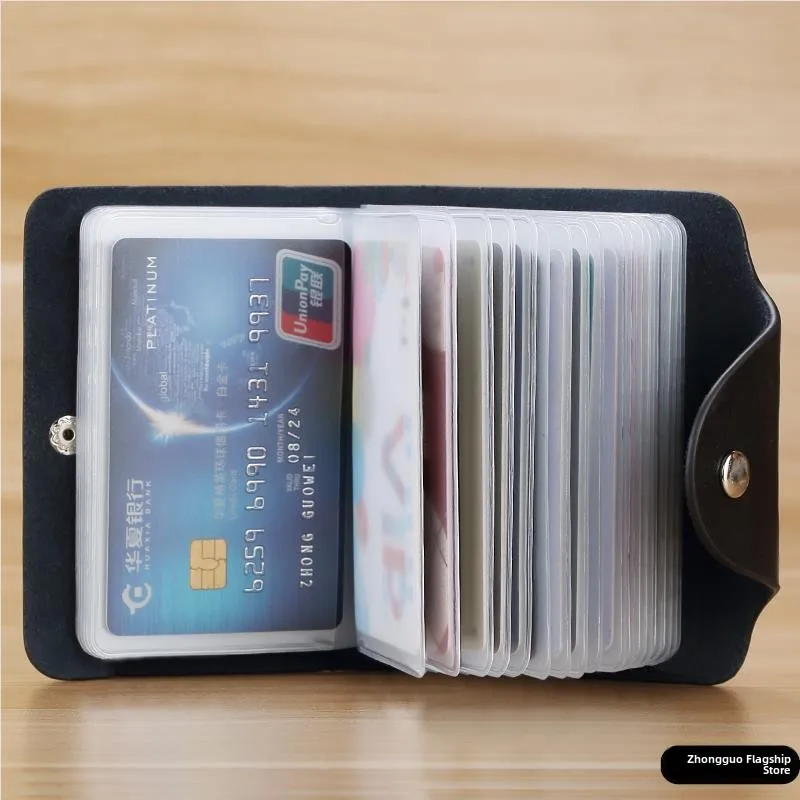 Men's Large Capacity Leather ID Holder Fashionable Business Card Case Bucket Shape Buckle Closure Two Fold Student Suitable
Men's Large Capacity Leather ID Holder Fashionable Business Card Case Bucket Shape Buckle Closure Two Fold Student Suitable